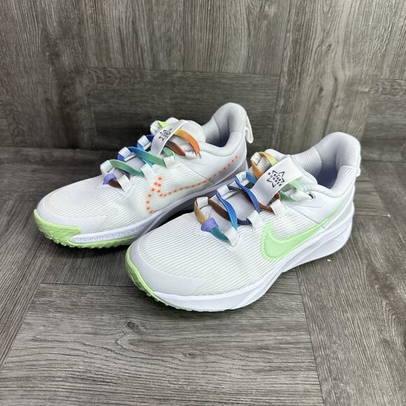 Nike Star Runner 4 Kids size 12c White Multicolored Lightweight Shoes - Picture 3 of 8